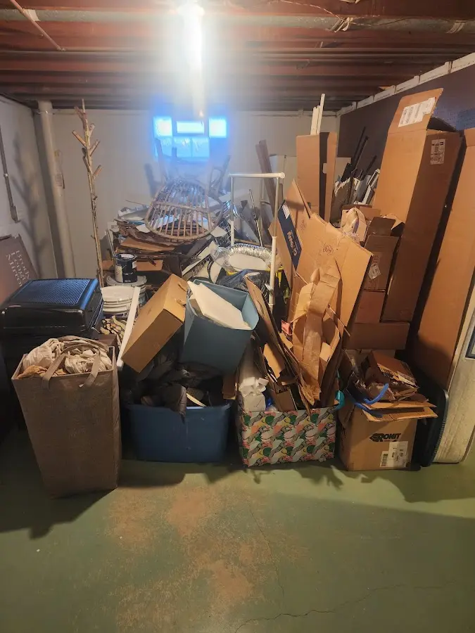 Roll-off dumpster container at job site for Yard Waste Dumpster Rental in Decatur